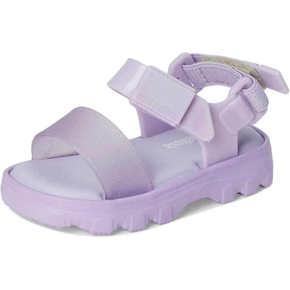Mini Melissa Kick Off Sandals Toddler US 12 Purple Adjustable Strap ZOGG1123